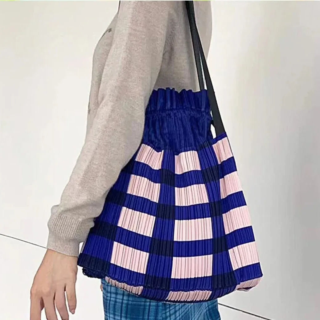 miyake – sac à main multifonctionnel plissé avec cordon de serrage, rangement simple de grande capacité, sacs à dos de voyage à bandoulière pour femmes