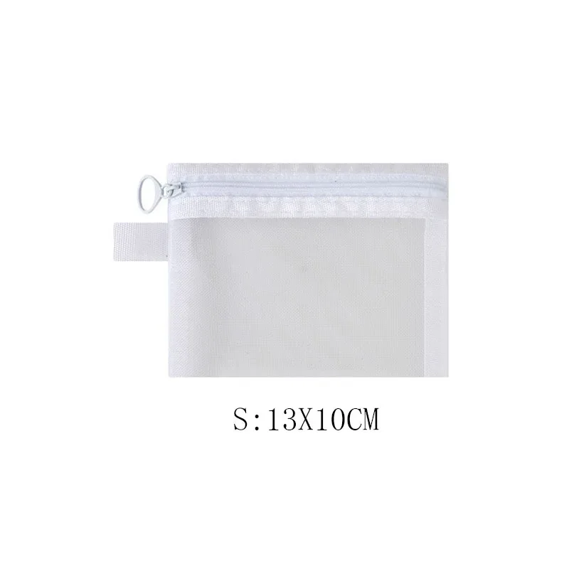mode petit grand organisateur noir pochette de toilette et de maquillage maille transparente fermeture éclair sac cosmétique femmes organisateur nécessaire