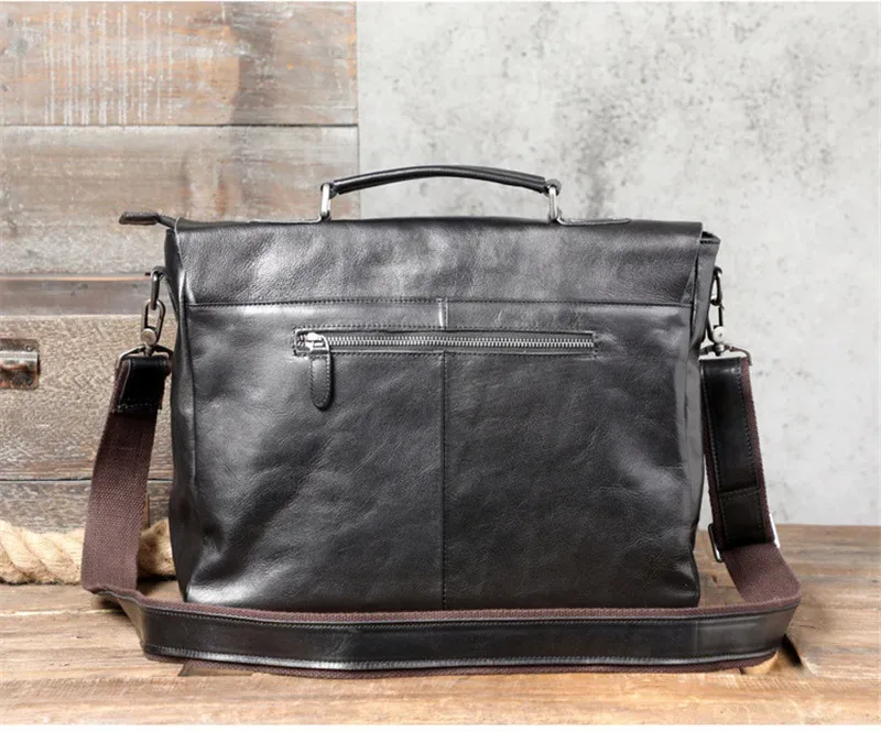 porte-documents en cuir véritable pour hommes, sac à main en peau de cercle naturelle, sacs de messager noirs pour ordinateur portable, affaires de luxe, haute qualité, mode