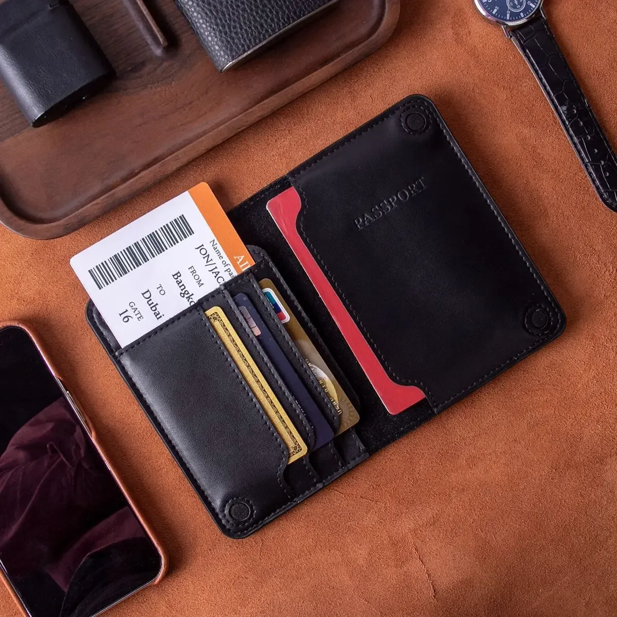 étui de protection pour passeport, livre de protection, blocage rfid, porte-passeport, fermeture magnétique, organisateur de voyage pour documents, portefeuille en cuir