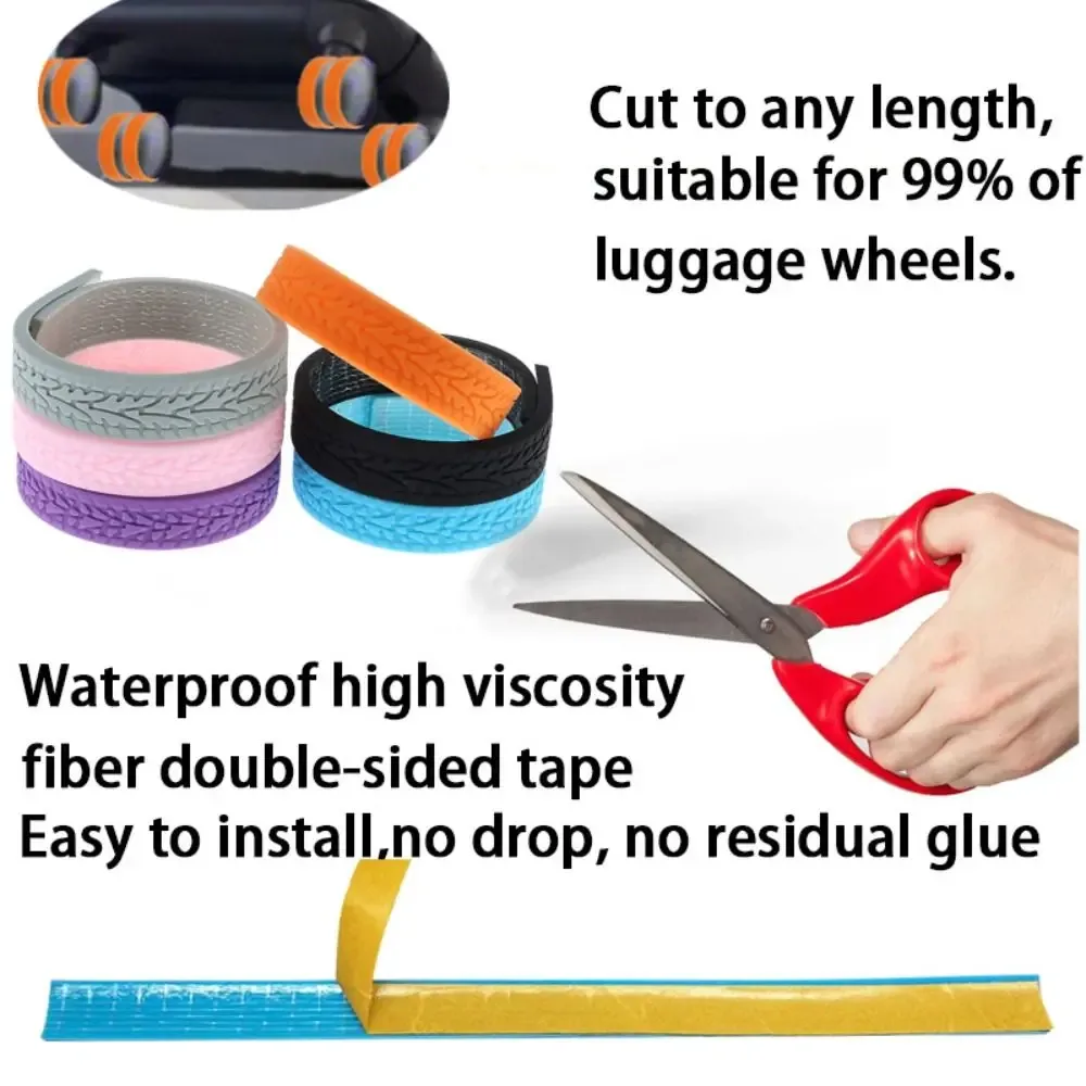 4 pièces de protection d'axe pour roulettes de valise, réduisant l'usure des roues, pour bagages de voyage, avec fonction silencieuse