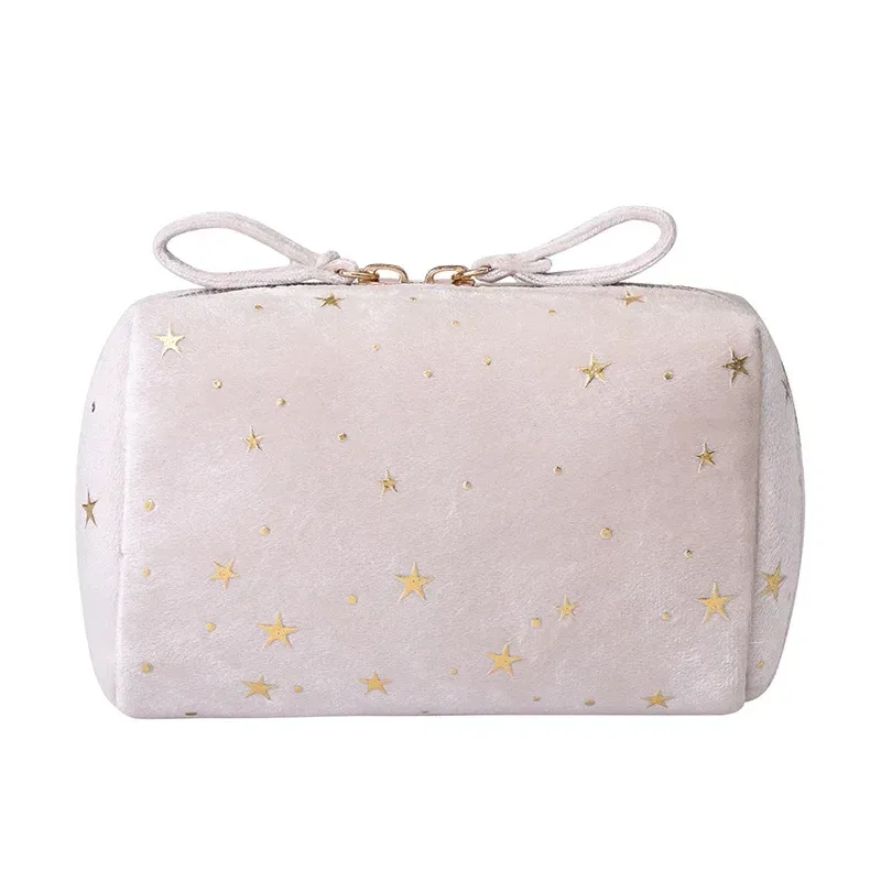 fille velours maquillage sac organisateur doux fille rouge à lèvres sac de rangement femmes toilette beauté maquillage étui pochette portable sac cosmétique