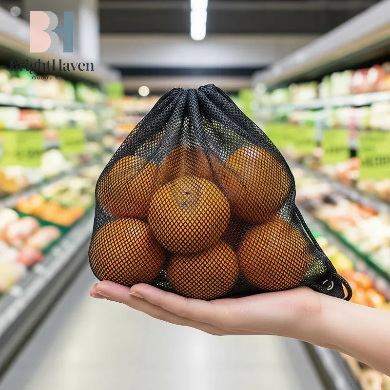 sac à dos en filet avec cordon de serrage, sacs en filet noirs, sac de sport robuste pour ballons de football, sac d'équipement pour la gym, la plage et les équipements de natation b.h.