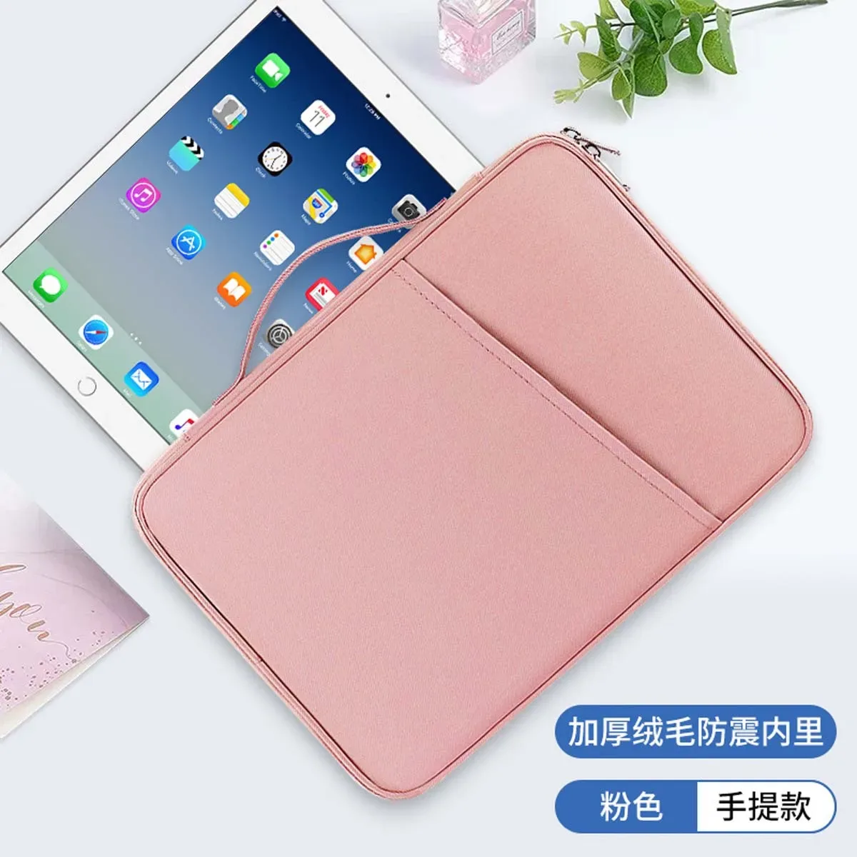 sac pour tablette ipad 11 pouces, sac pour ordinateur, sac intérieur, sac de rangement portable adapté aux voyages d'affaires et au bureau, mallette légère