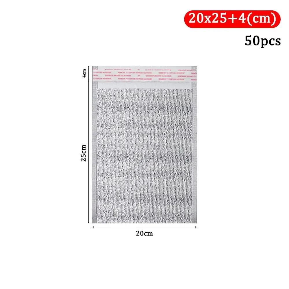 lot de 50 sacs isothermes en aluminium pour livraison de repas, sacs de transport chaud/froid avec fermeture, sacs de rangement pour boissons, sacs réfrigérants
