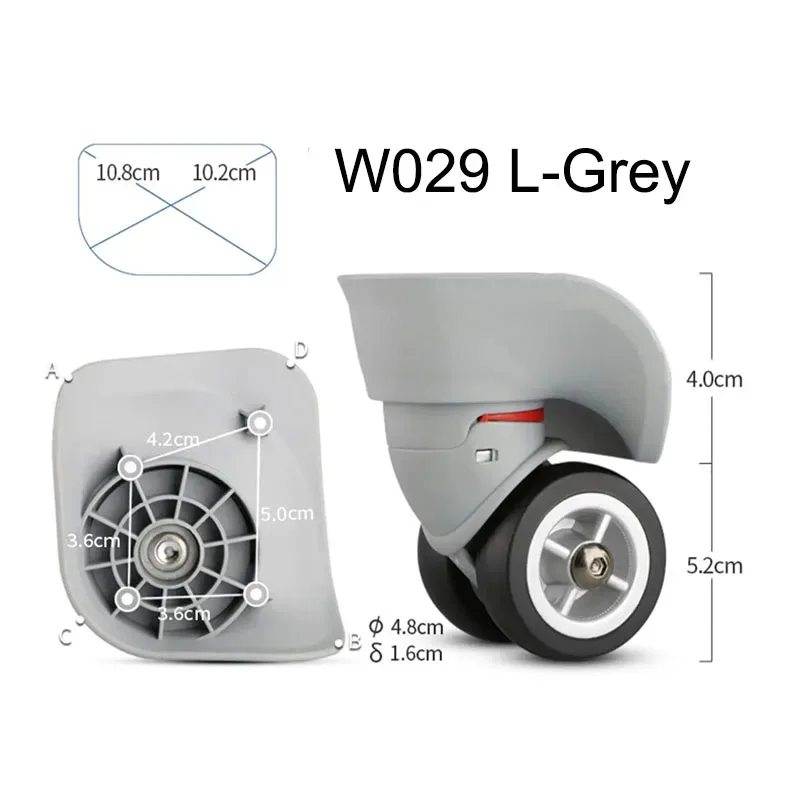 roues doubles de valise de qualité supérieure, silencieuses, pivotantes, universelles, accessoires de réparation de bagages - w029