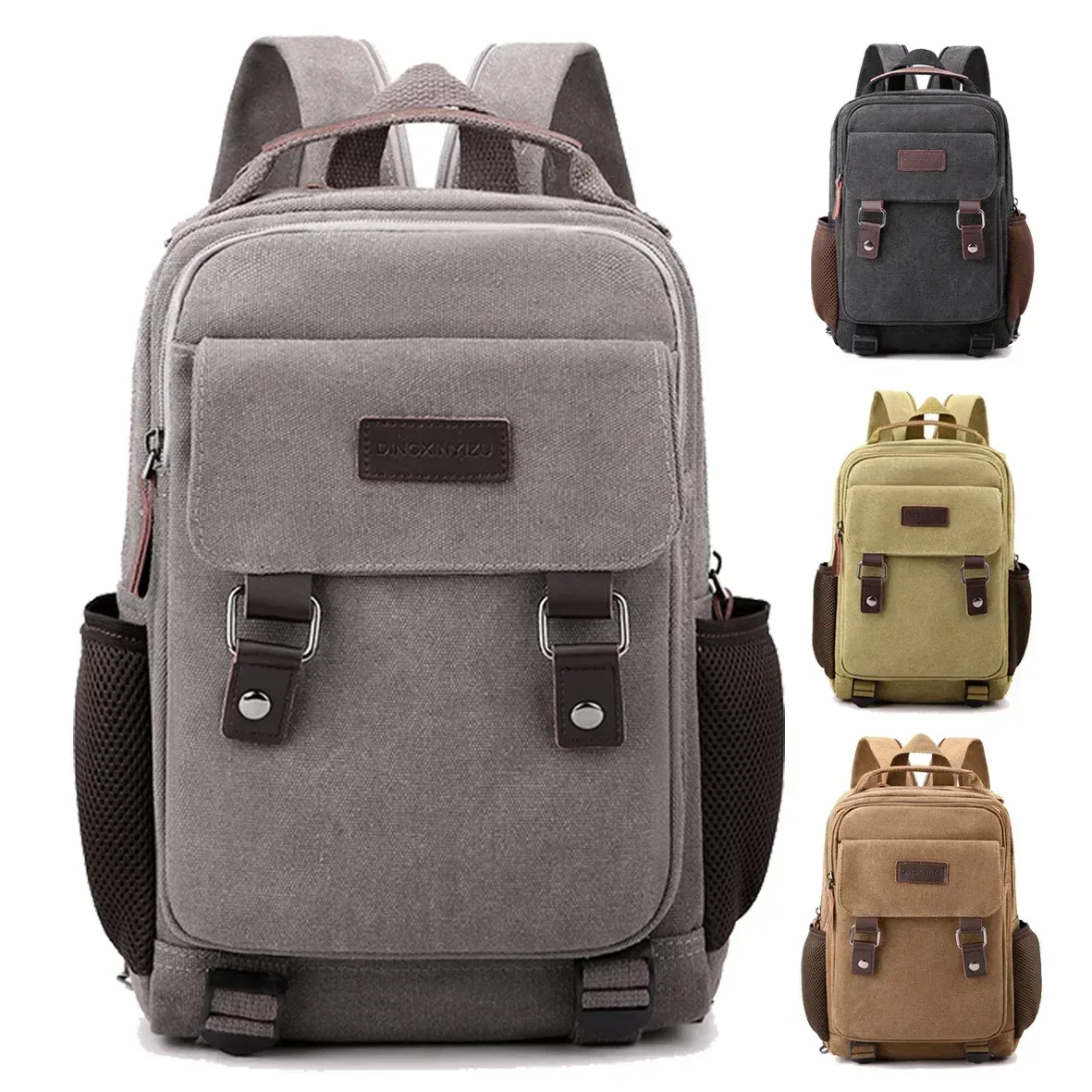 Petit sac à dos pour hommes toile sacs à dos décontractés pour hommes 2025 Mini sac d'école pour hommes sac à dos homme multi-fonction sac à bandoulière voyage