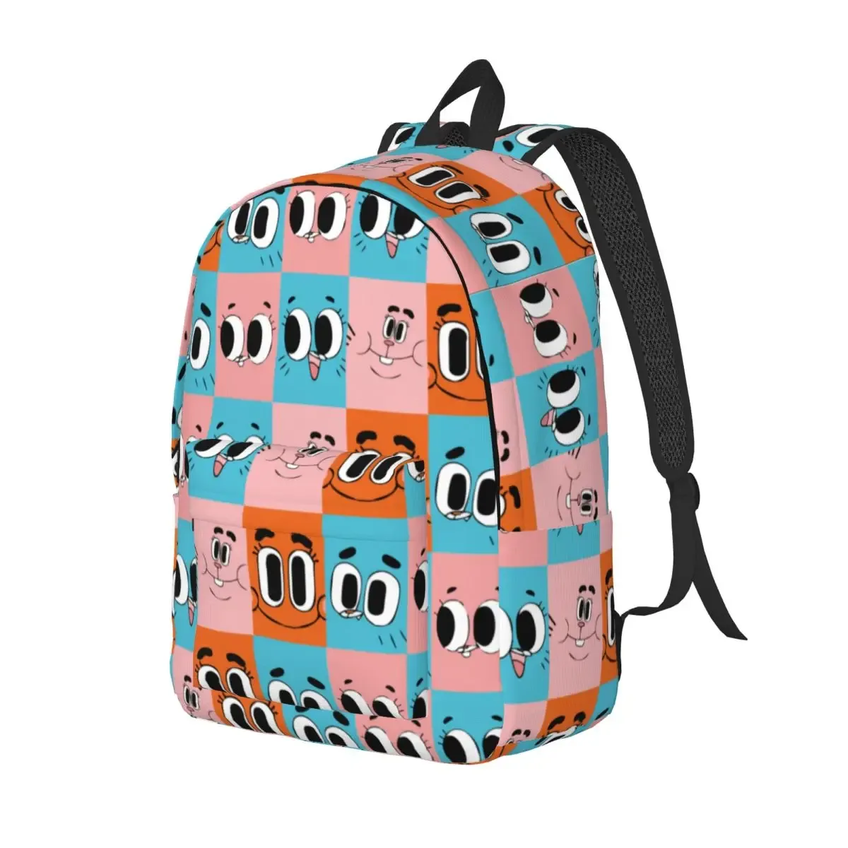 gumball pixel art modèle sac à dos pour hommes femmes étudiant randonnée sac à dos comédie incroyable monde de gumball ordinateur portable sacs en toile