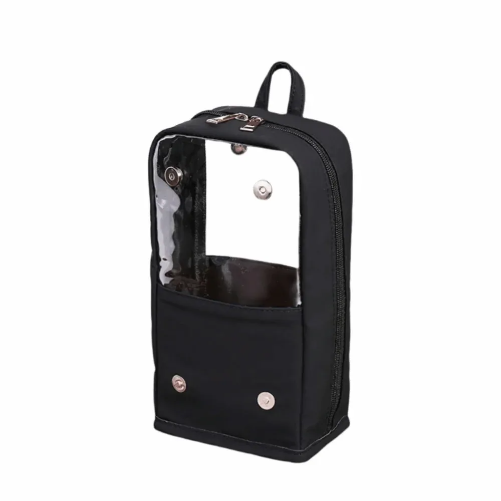 trousse de maquillage transparente imperméable, grande capacité, design autoportant, avec séparateurs à fermeture éclair