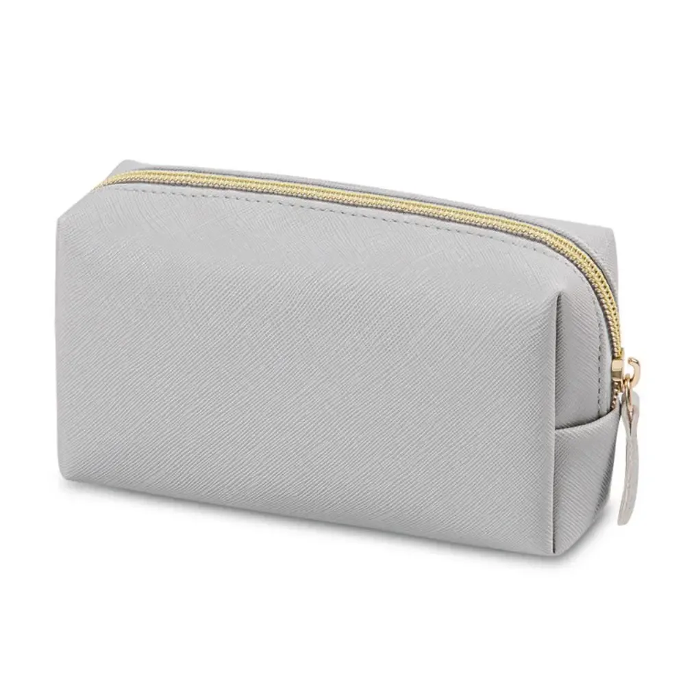 sacs de maquillage de couleur unie, pochette de toilette à fermeture éclair, couleur crème, sac de toilette pour femmes, sacs de rangement coréens, organisateur de voyage, sacs à cosmétiques