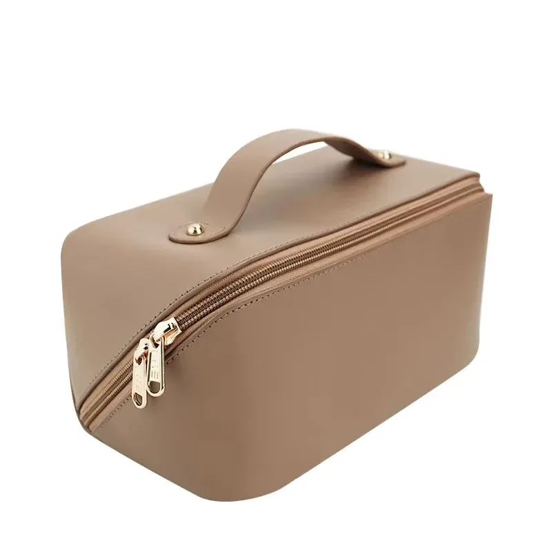 sac de maquillage portable en forme d'oreiller grande capacité avec lettres personnalisées, sac de rangement étanche pour femmes, sac de voyage pour cosmétiques