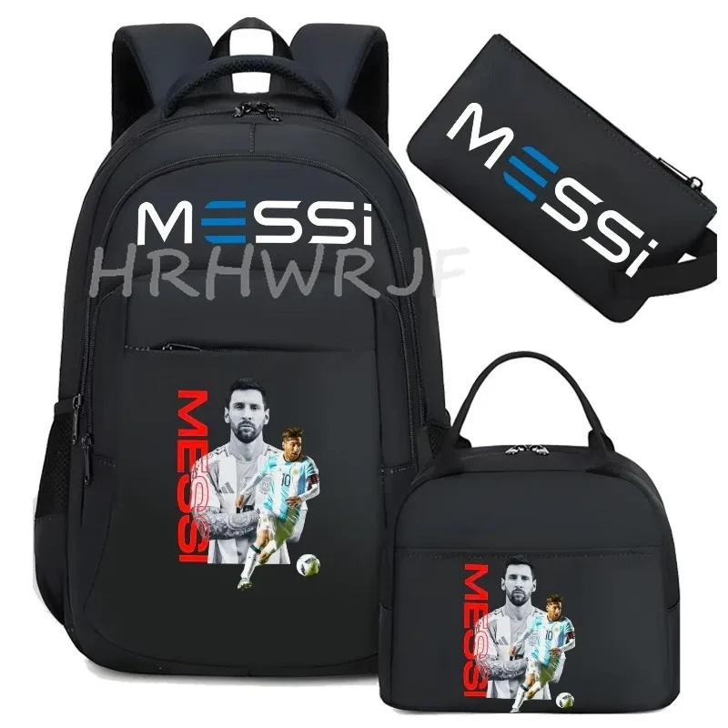 sac à dos de football messi, camouflage, pour garçons et filles, sac de voyage multifonctionnel, grande capacité, sac d'école pour femmes et hommes, sac à dos pour ordinateur portable usb, mochilas