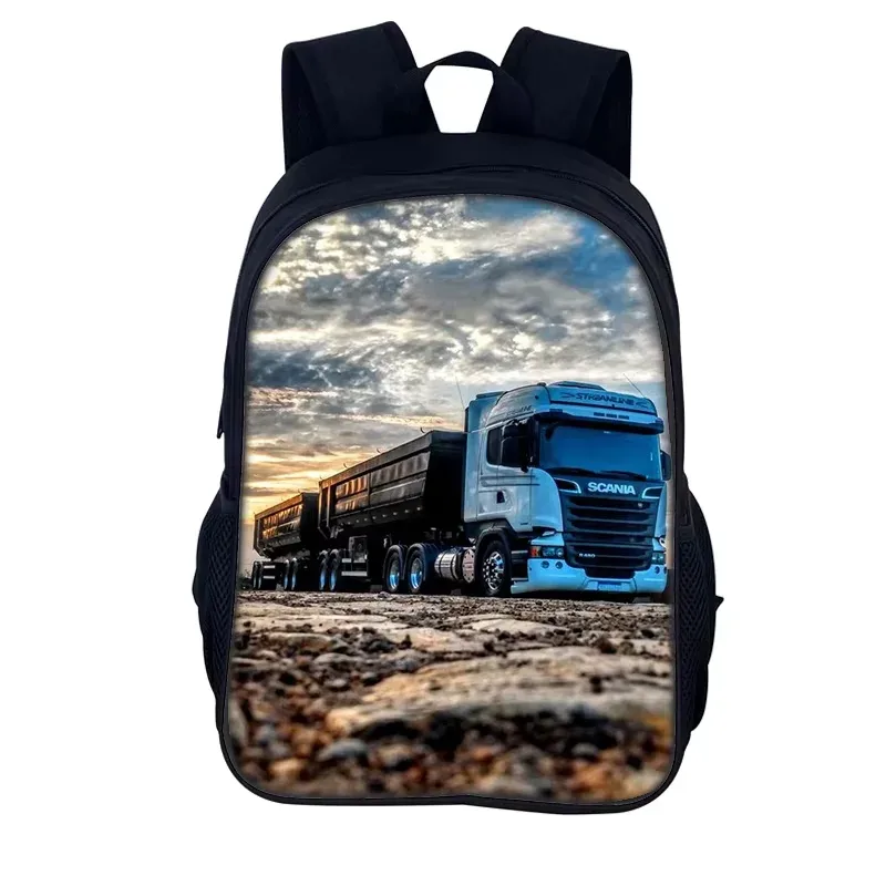 scania-sac à dos avec fermeture éclair pour enfants, sac d'école pour étudiants, sac de livre, ordinateur portable anime, cadeau d'anniversaire mochila, jeu, 40cm, 15.7 pouces
