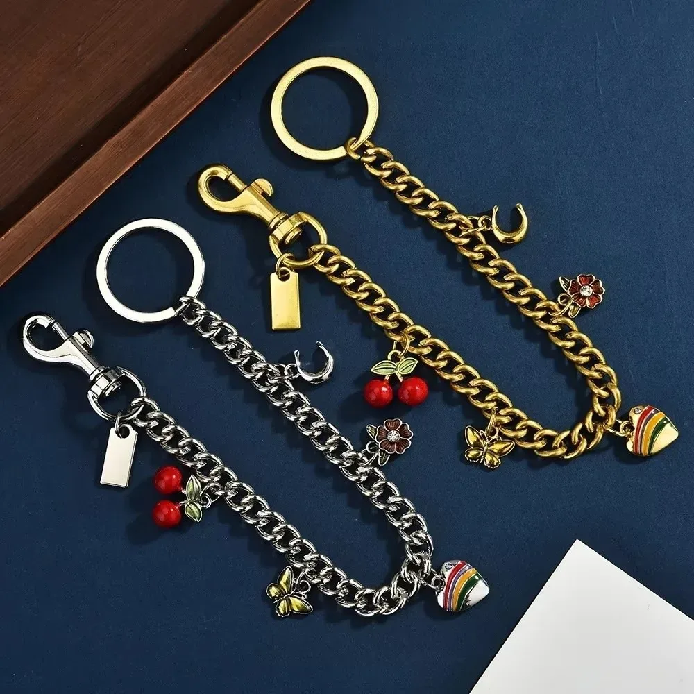 Petit pendentif tendance en forme de fruit, chaîne détachable, pendentif cerise pour sac à dos, porte-clés, décoration pour fille