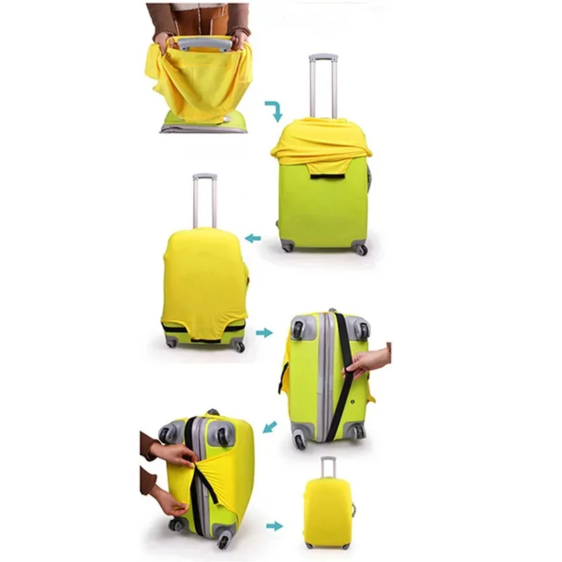 housse de protection pour bagages, anti-poussière, pour valise à roulettes, accessoires de voyage, ajustement universel, légère, rangement facile