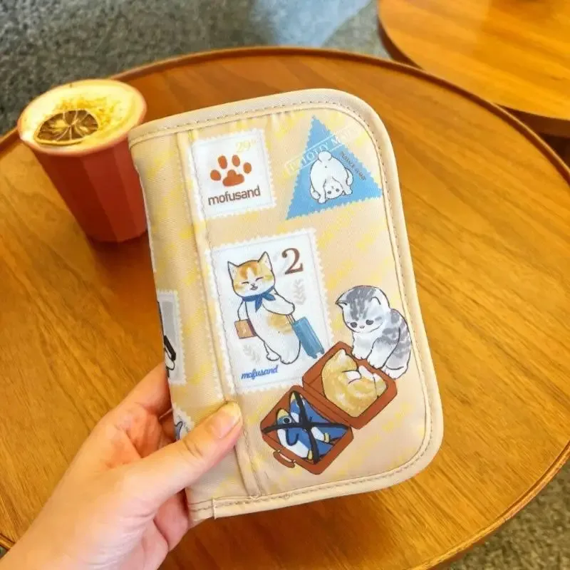 1 pièce porte-cartes d'identité personnalisé avec impression de dessins animés, pochette de voyage pour passeport, organisateur de billets et d'argent, pochette d'identité
