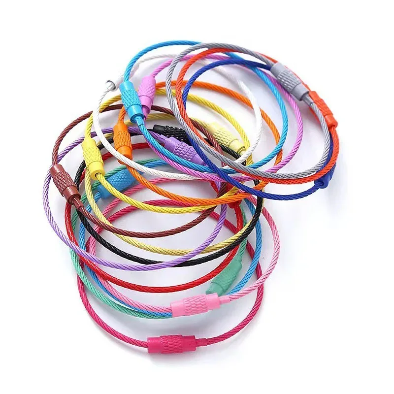 clip pour étiquette de bagage en fil d'acier inoxydable coloré, facile à installer, parfait pour les voyages et l'usage quotidien, gss01, 10/20 pièces, nouveau