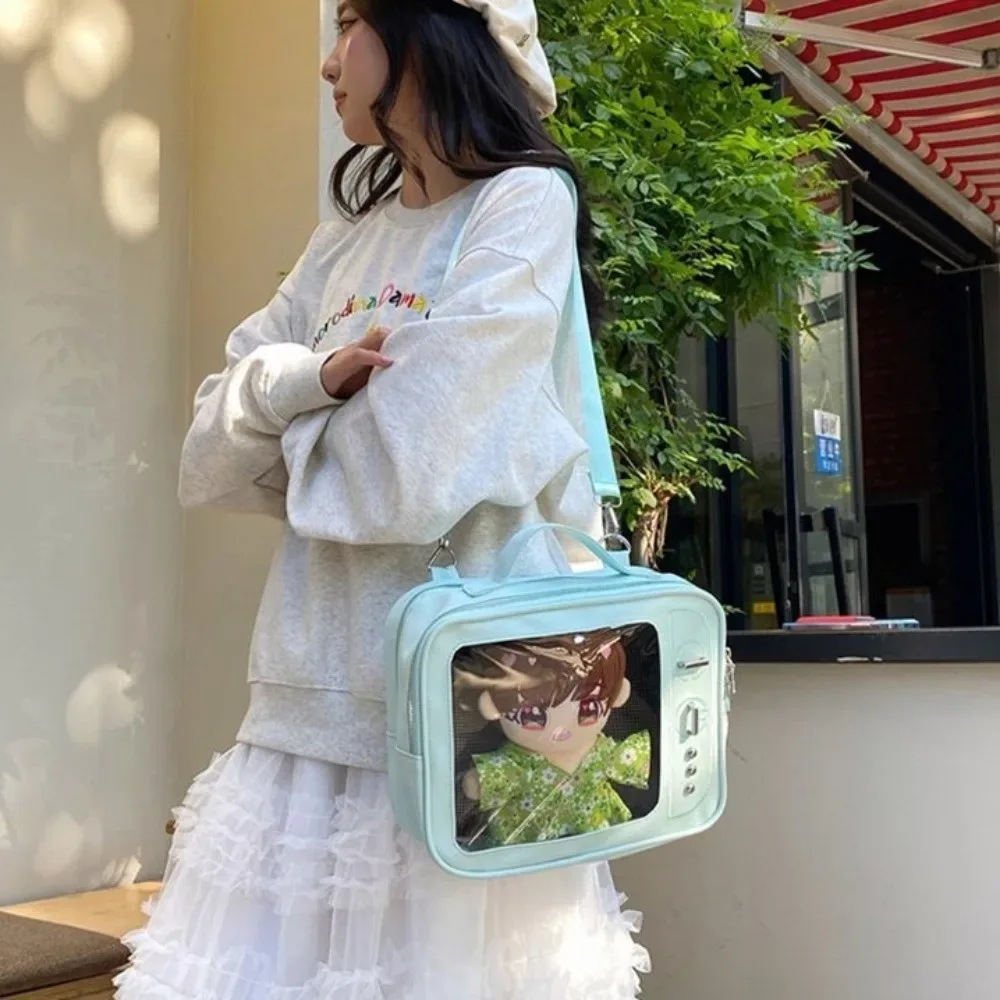 Sac à dos tendance en PU pour fans de TV, style Ulzzang, léger, avec compartiment transparent, sac Ita, sac bandoulière, sac à épaule, pour le quotidien