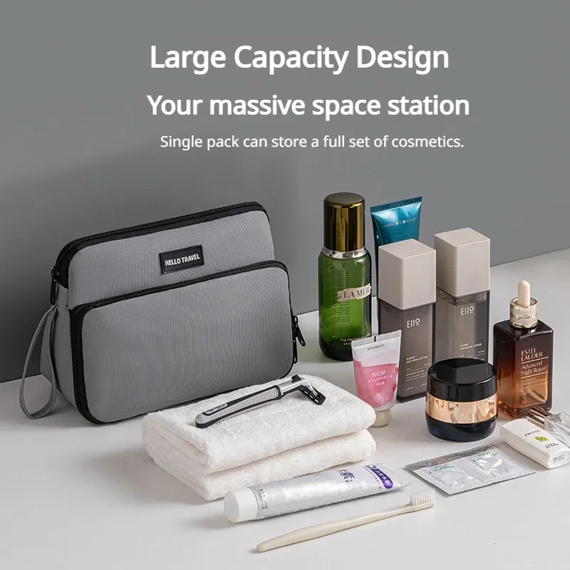 nouvelle trousse de toilette homme 2026 pour voyage d'affaires, imperméable, grande capacité, portable, double couche, organisateur cosmétique pour voyage, gym et usage quotidien