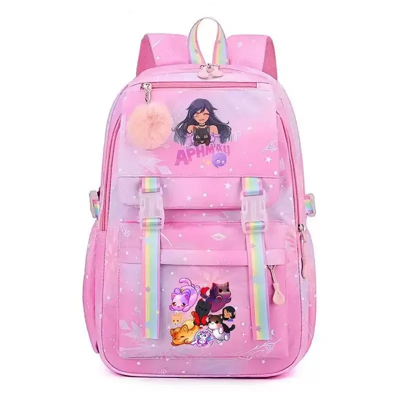 mochila aphmau sac à dos pour femmes et filles, sac d'école pour étudiants, sacs à dos de voyage de grande capacité, sac à dos pour ordinateur portable à la mode