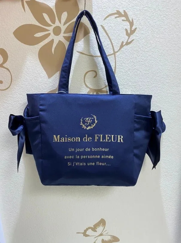 sac fourre-tout portable avec fermeture à glissière, fleur de formage, nœud papillon mignon, grande capacité, sacs à provisions initiés, style japonais, nouveau