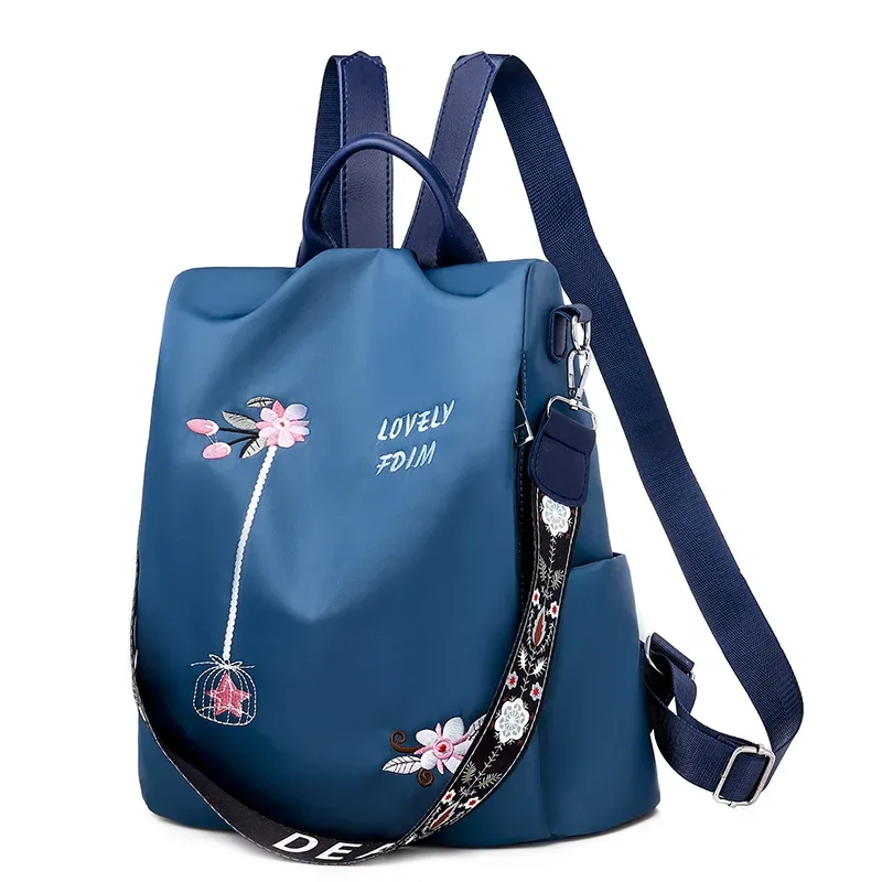 sac à dos oxford étanche pour femmes, sac à dos antivol à la mode, sac d'école imprimé de haute qualité, grande capacité, 2024