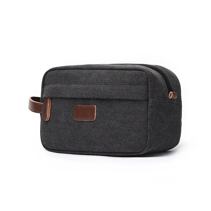 trousse de toilette de voyage en toile pour hommes et femmes, trousse de maquillage cosmétique, nécessaire de beauté, kit dopp étanche, sac à main organisateur de rasage