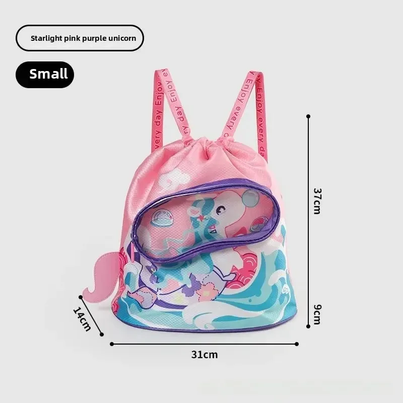 sac de natation pour enfants étudiant mignon dessin animé double épaule sac à dos poche mâle femme séparation étanche stockage b