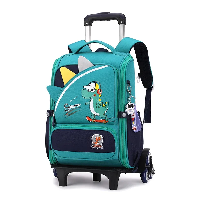 mignon lapin étudiant sac à roulettes pour filles enfants école sacs à dos roulants sac à dos à roulettes sacs d'école avec roues chariot sacoche