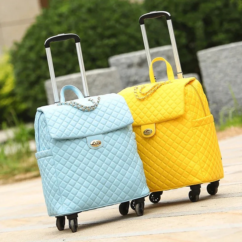 valise à roulettes avec roues silencieuses universelles, sac à bagages à roulettes, sacs de voyage légers, bagages à main à la mode, 20 po