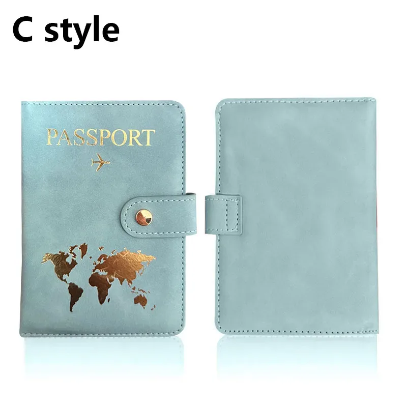 étui porte-passeport en cuir pour essentiels de voyage, portefeuille cartes de crédit, housse de passeport pour femme/homme avec boucle