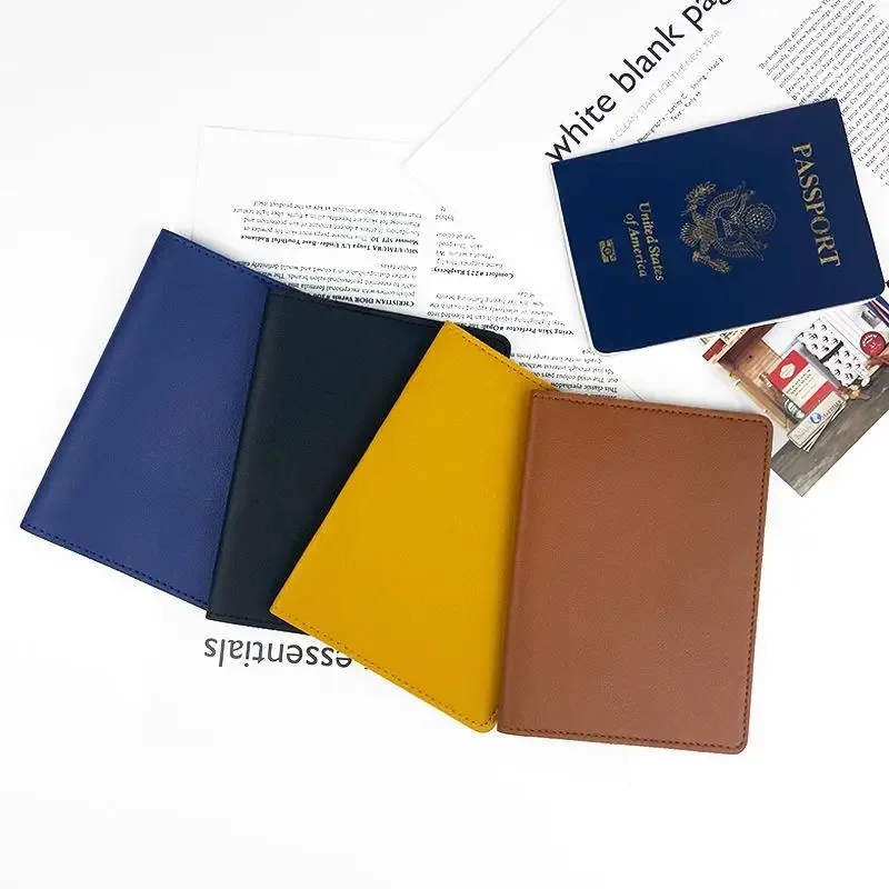 lot de 2 : housse de passeport en pu et étiquette de bagage d'identification pour valise, porte-nom, adresse et passeport