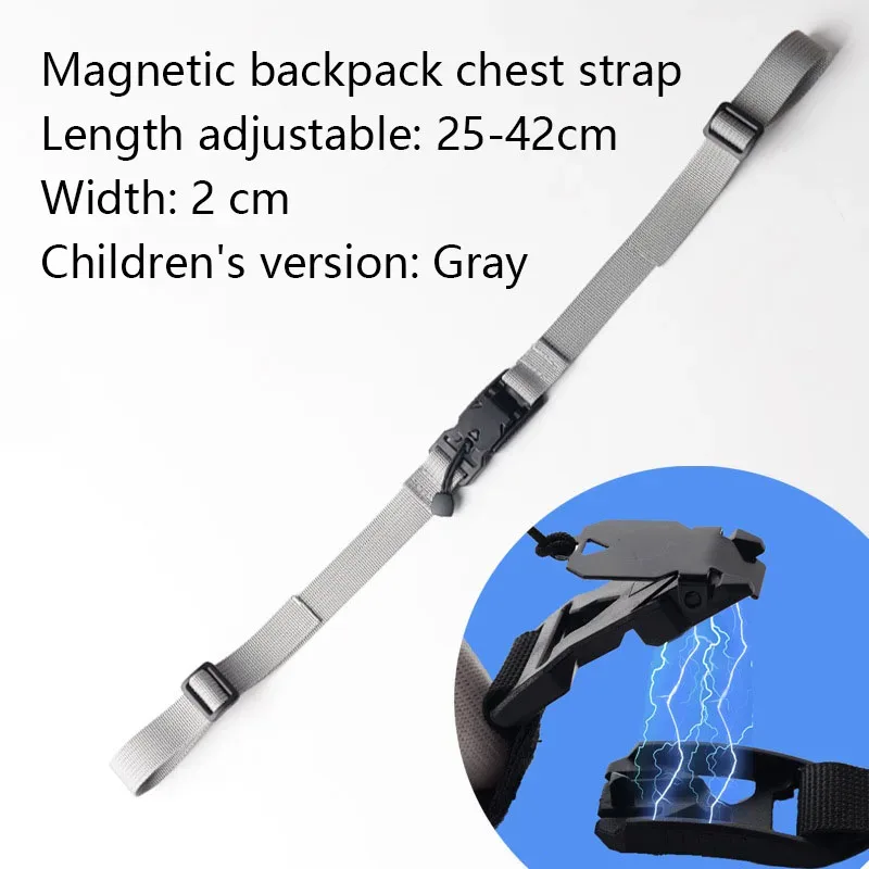 sangle magnétique pour sac à dos, sangle de poitrine détachable facilement, sangle d'épaule réglable, accessoires de sangle pour sac tactique de camping en plein air