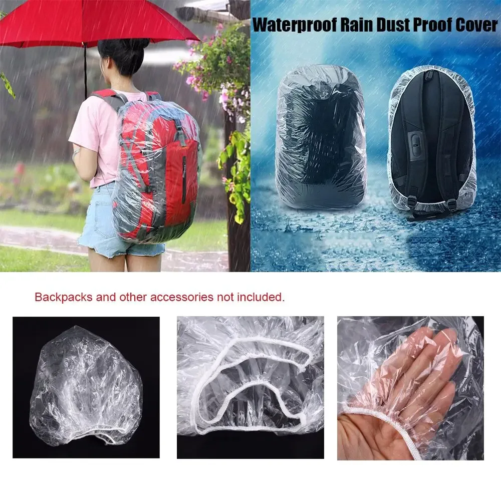 Housse de pluie jetable transparente en plastique pour sac à dos, accessoire de voyage de haute qualité