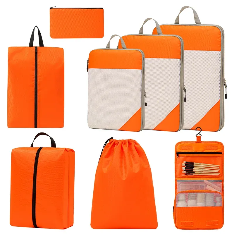 sac de rangement de voyage pour placard, bagages de voyage pour vêtements, chaussures, articles de toilette, cosmétiques, cubes d'emballage anti-poussière, sac de compression