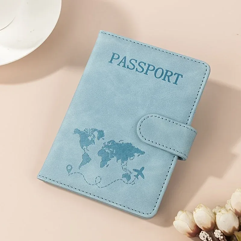 porte-passeport multifonction anti-rfid, portefeuille, porte-carte d'identité, fabriqué en cuir synthétique pu, housses de passeport