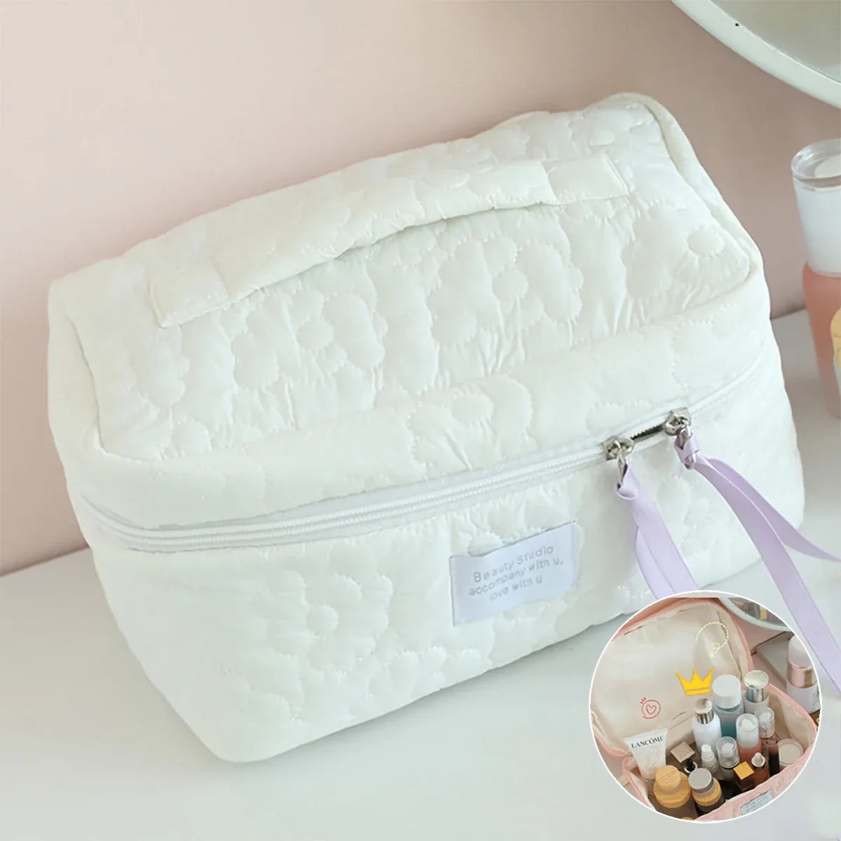 sac de maquillage couleur bonbon style ins, nouveau sac de luxe léger pour femme, trousse à rouge à lèvres, sac de rangement cosmétique portable de voyage, trousse de toilette
