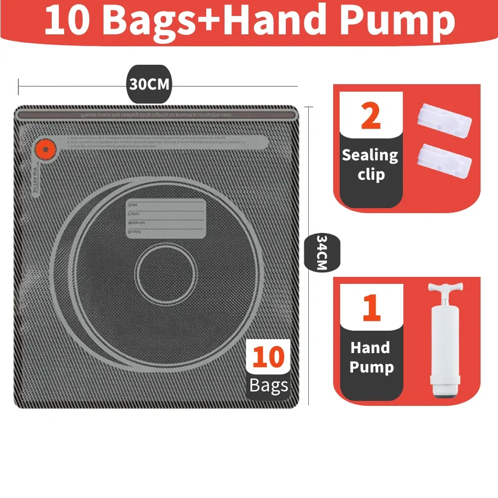 sac de rangement sous vide pour filament d'imprimante 3d, pa pe, épaissi, noir, résistant à la lumière, résistant à l'humidité, réutilisable, hermétique