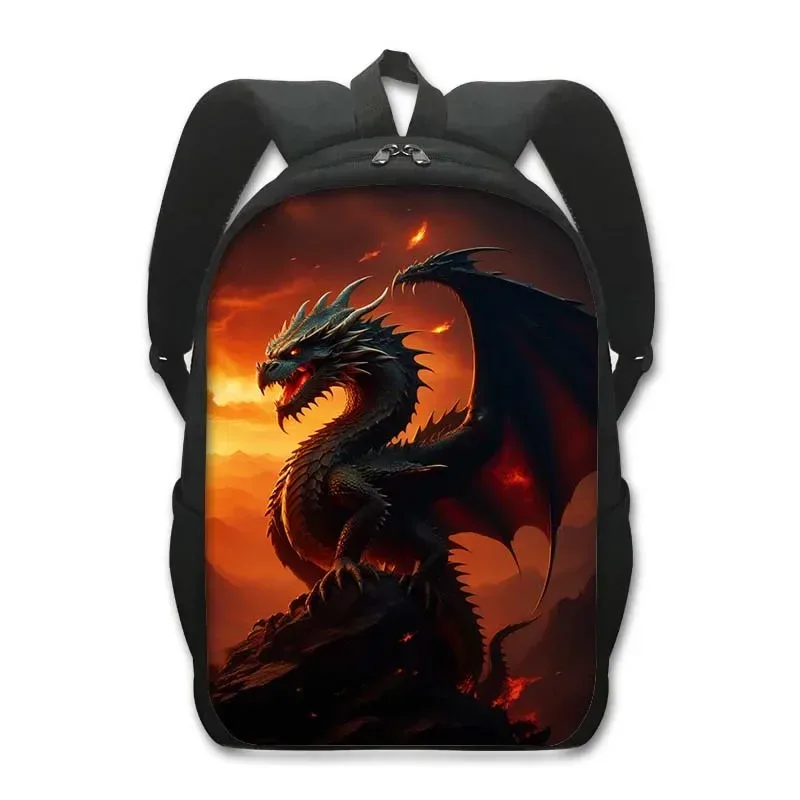 sac à dos dragon de dessin animé pour étudiants, sac à dos fantaisie avec imprimé dragon magique, sac à dos pour ordinateur portable pour femmes et hommes, sac à dos de voyage en plein air