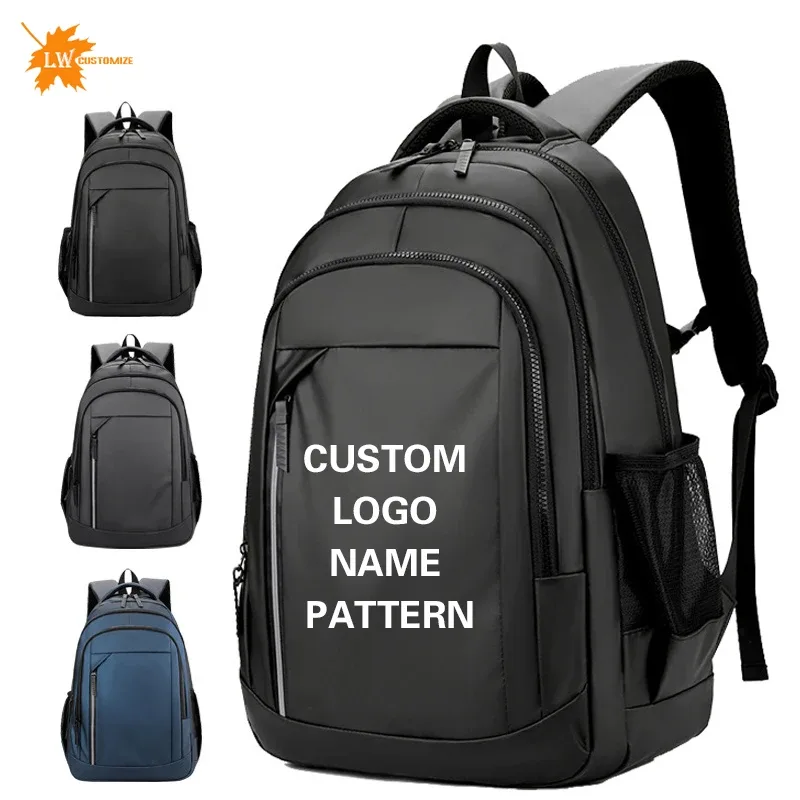 Sac à dos personnalisé pour homme avec logo imprimé, sac à dos tendance pour femme, sac à dos léger, motif personnalisé