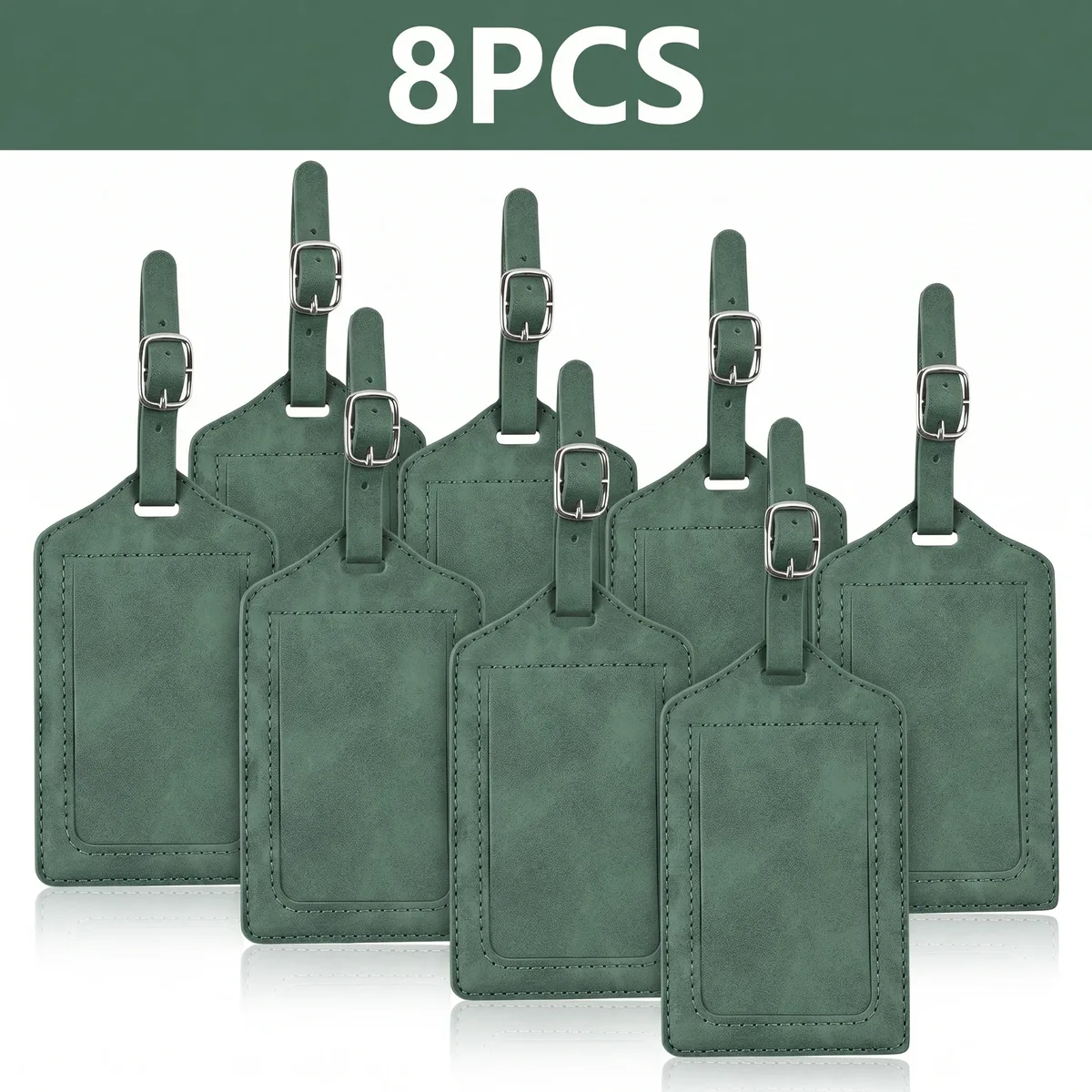 étiquettes de bagage en cuir pu, 3/5/8/10 pièces, avec boucle métallique réglable, anti-perte, étiquette d'identification de valise, étiquettes de bagage de voyage colorées