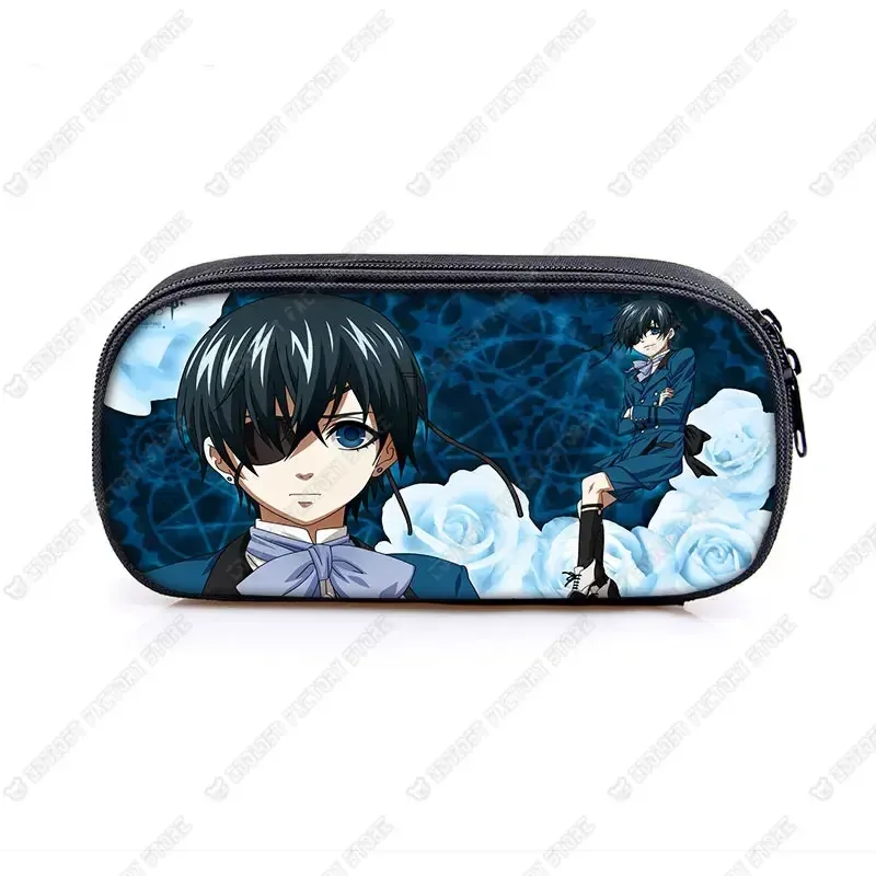 trousse à cosmétiques anime black butler, sac à crayons, sacs de papeterie pour garçons et filles, porte-crayons pour enfants, fournitures scolaires