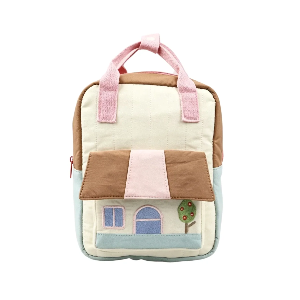 sac à dos de maternelle brodé, motif dessin animé mignon, patchwork, nom personnalisé, cartable pour l'école et les enfants, usage quotidien en extérieur