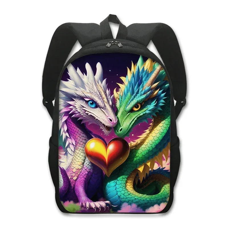 sac à dos dragon de dessin animé pour étudiants, sac à dos fantaisie avec imprimé dragon magique, sac à dos pour ordinateur portable pour femmes et hommes, sac à dos de voyage en plein air