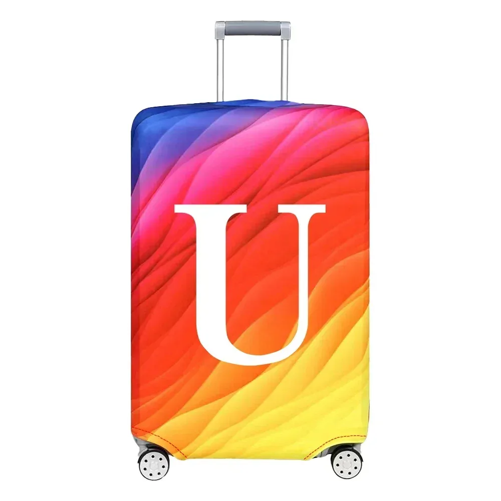 housse de protection pour compartiment à bagages, série de lettres blanches, tissu résistant, housse anti-poussière pour valises de voyage de 18 à 32 pouces