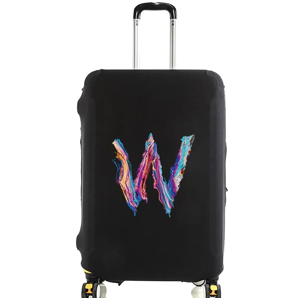 juste de protection pour bagages, peinture à la mode, série 26 lettres, motif de valise, sacs à poussière élastiques, étui, accessoires de voyage, 18-28 po
