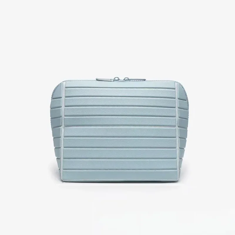 sac de rangement rayé en pvc, grande capacité, pochette de rangement pour articles de toilette de voyage en plein air, sac à cosmétiques de voyage portable, 1 pièce