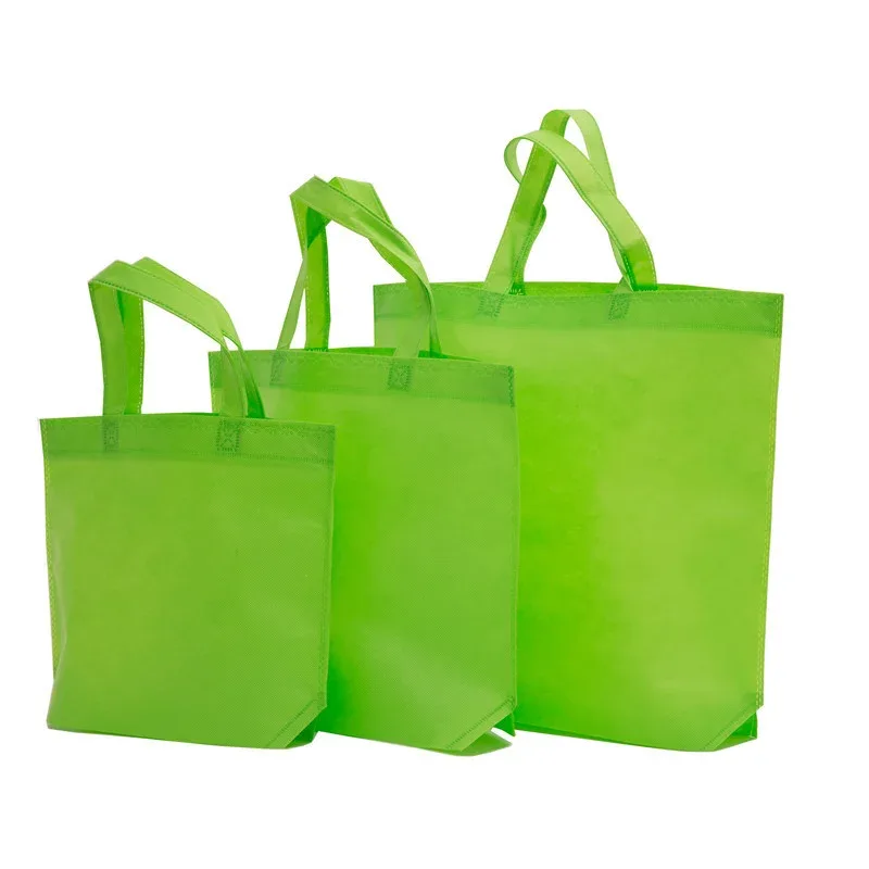 sac de shopping écologique trois tailles s/m/l, fourre-tout réutilisable pliable non tissé, sac de rangement d'épicerie portable, pochette pliable