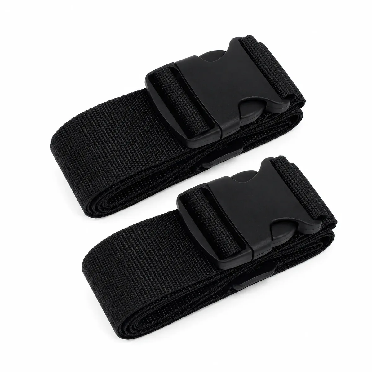 sangles de bagages droites en polyester, 2 pièces, avec boucle de déverrouillage réglable, accessoire de voyage unisexe