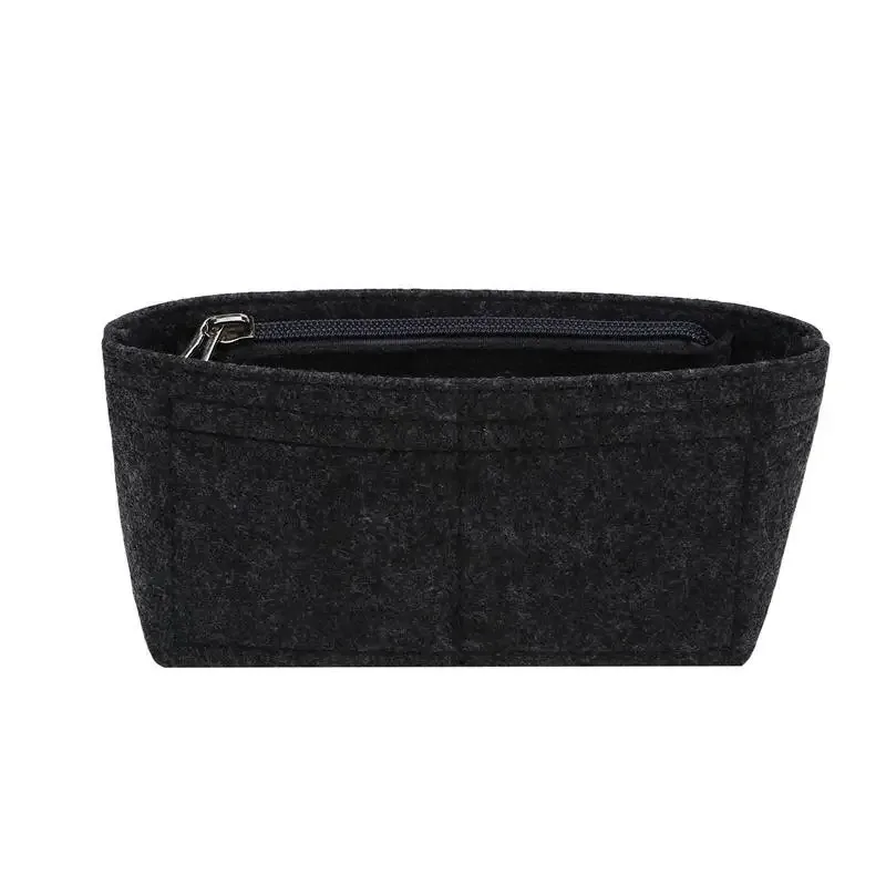 1/2 pièces à la mode feutre insérer sac organisateur maquillage organisateurs doublure parfait pour la marque femmes sacs à main sacs à cosmétiques sac accessoires